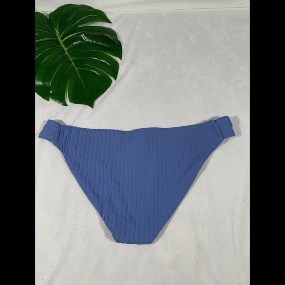 NWT $58 Becca Loreto‎ Ribbed Bikini Bottoms in Mist Blue [SZ XL ] - Picture 8 of 12
